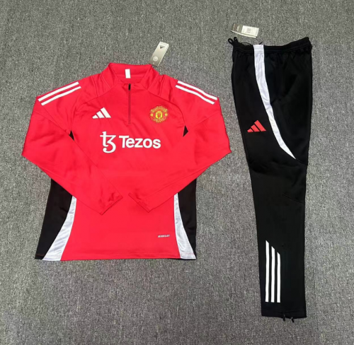 24-25 Manchester United Red Kids+Adult Training Uniform