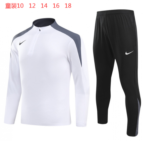 24-25 Nike White Half Pull Kids+Adult Training Clothes