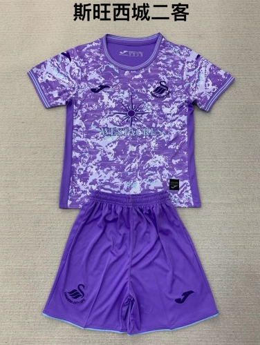 24-25 Swansea City 2 away kids+adult set