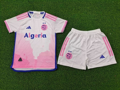 24-25 Algerian Pink and White Kids Player Version