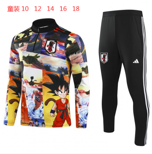 24-25 Japan, Colorful Dragon Ball Half Pull Kids+Adult Training Clothes