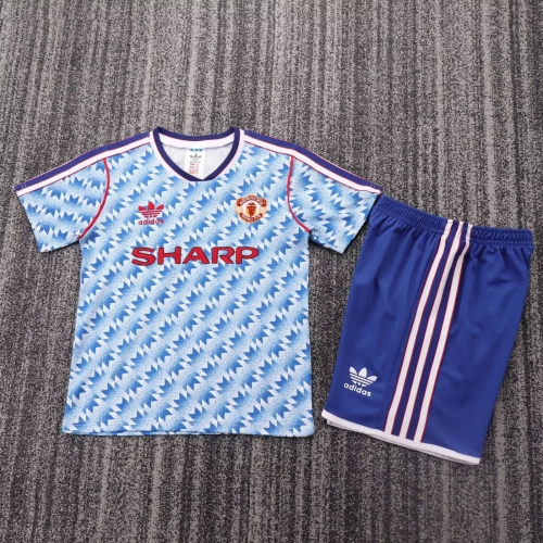 Retro 90-92 Manchester United away kids