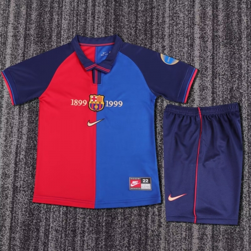 Retro 1899-1999 Red and Blue Barcelona 100th Anniversary Kids