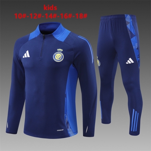 24-25 Al-Nassr FC blue kids+adult training clothes