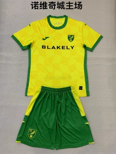 24-25 Norwich City home kids+adult set