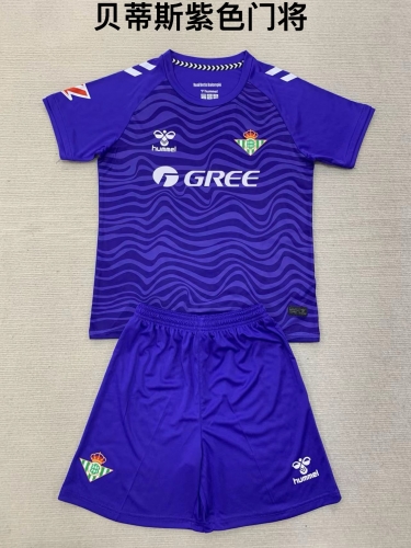 24-25 Betis Purple Goalkeeper Kids+Adult Set