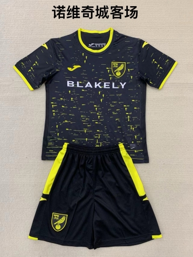 24-25 Norwich City away kids+adult set