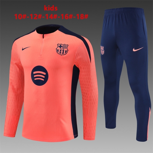 24-25 Barcelona Orange Pink [Player Version] Kids+Adult Training Uniform