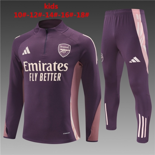 24-25 Arsenal Purple Kids+Adult Training Uniform