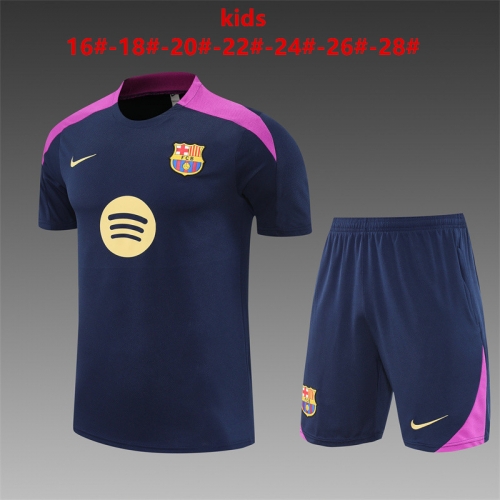 25-26 Short sleeved Barcelona Blue Kids+Adult Set