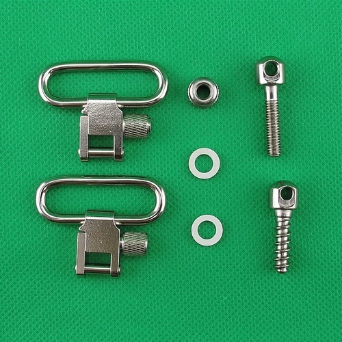 1.25inch 115 Rifle Swivel Set Nickel Bright Finish