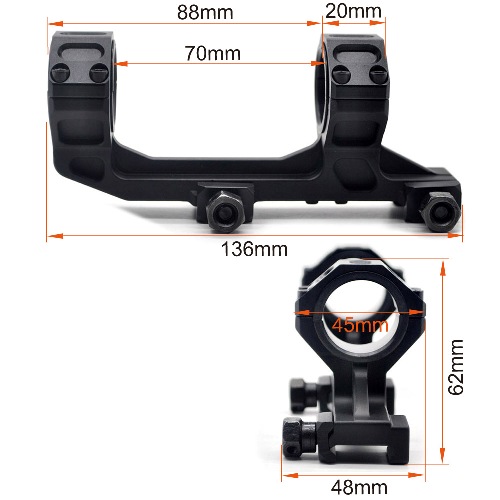 Tactical Dual Rings 25.4mm 30mm Riflescope Scope Mount