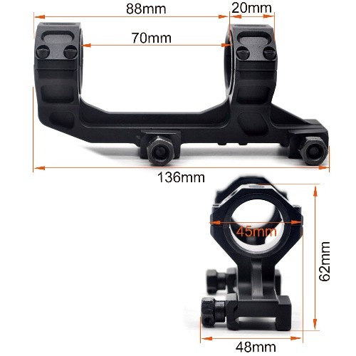 Tactical Dual Rings 25.4mm 30mm Riflescope Scope Mount