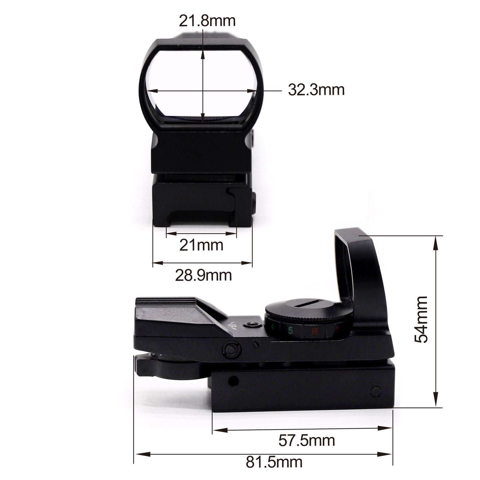 Holographic Reflex Red Green Dot Sight Scope with 4 Type Reticle For 20mm Rails