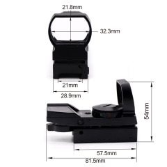 Holographic Reflex Red Green Dot Sight Scope with 4 Type Reticle For 20mm Rails