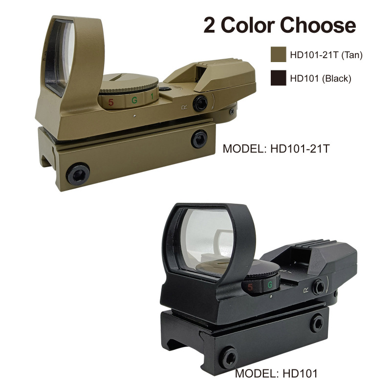 Holographic Reflex Red Green Dot Sight Scope with 4 Type Reticle For 20mm Rails