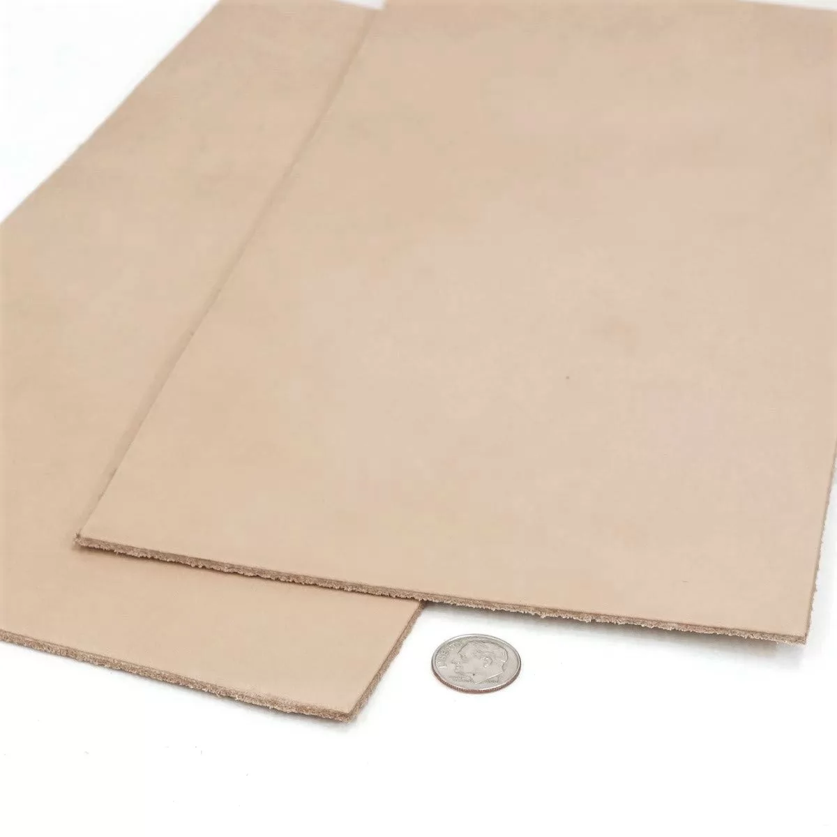 5/6 oz Vegetable Tanned Full Grain Tooling Leather Pre-Cut Cowhide Square