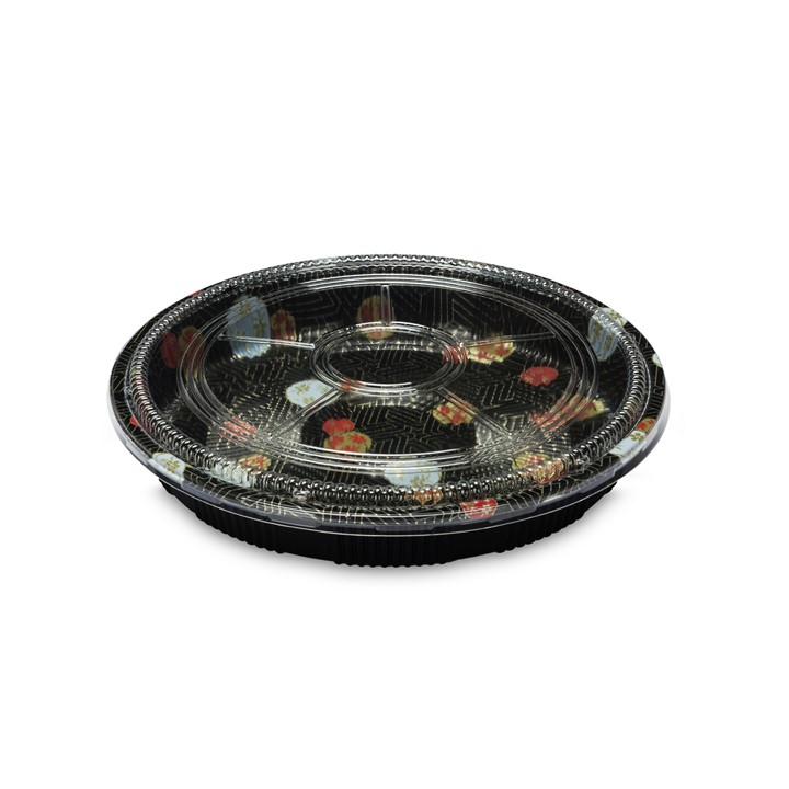 HP63 13 Inch Round Plastic Disposable Party Tray,Party Trays