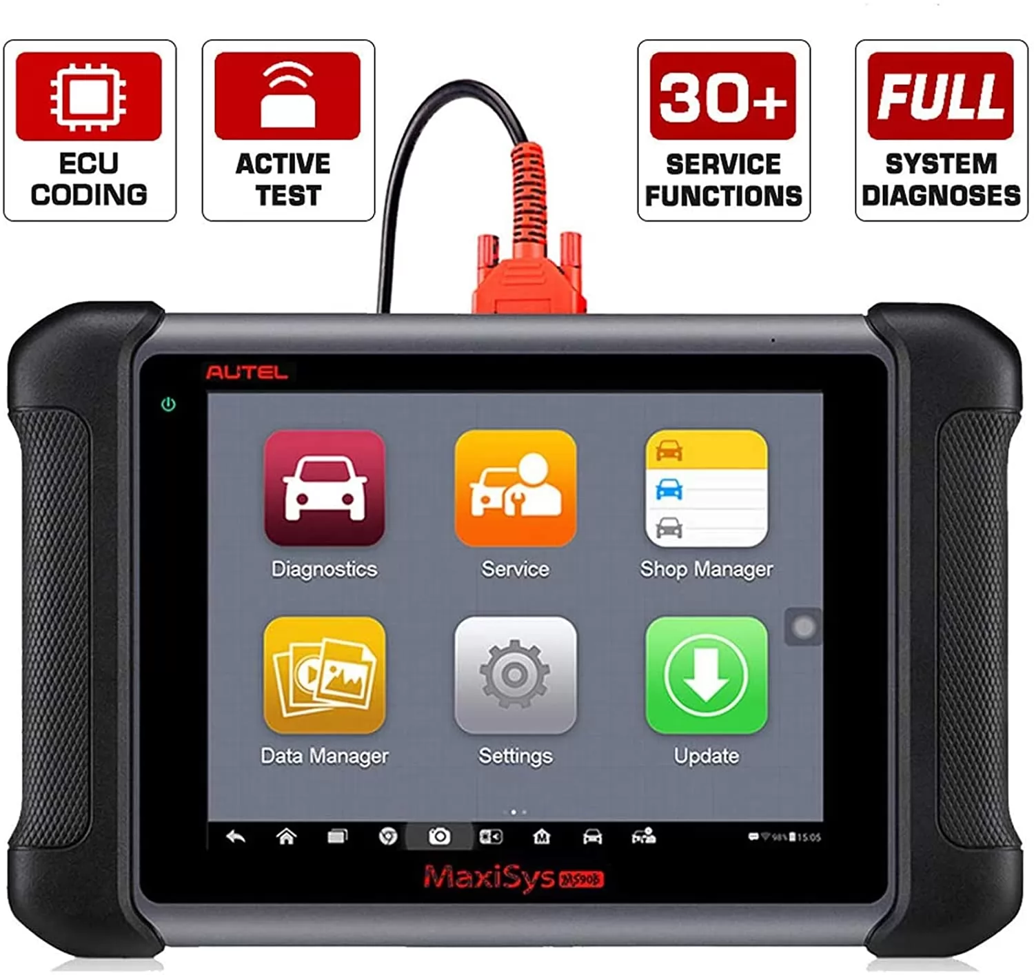 Autel MaxiSys MS906 Auto Diagnostic Tool with Bi-Directional Control, Key Fob Programming, ECU Coding, ABS Bleeding Brake