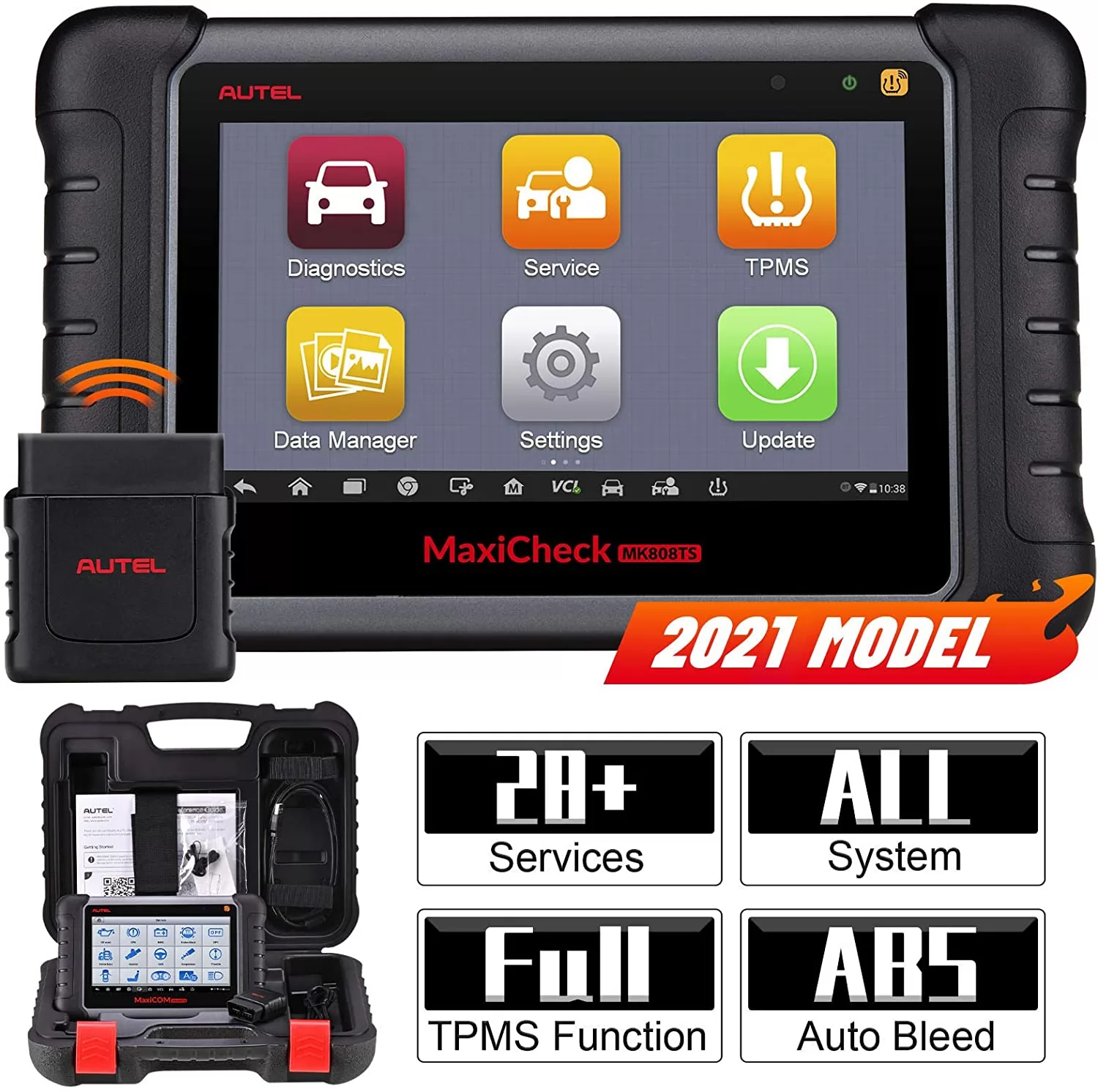 Autel MX808TS TPMS Diagnostic Scanner 28 Services & All Systems Diagnostics, Complete TPMS and Sensor Programming