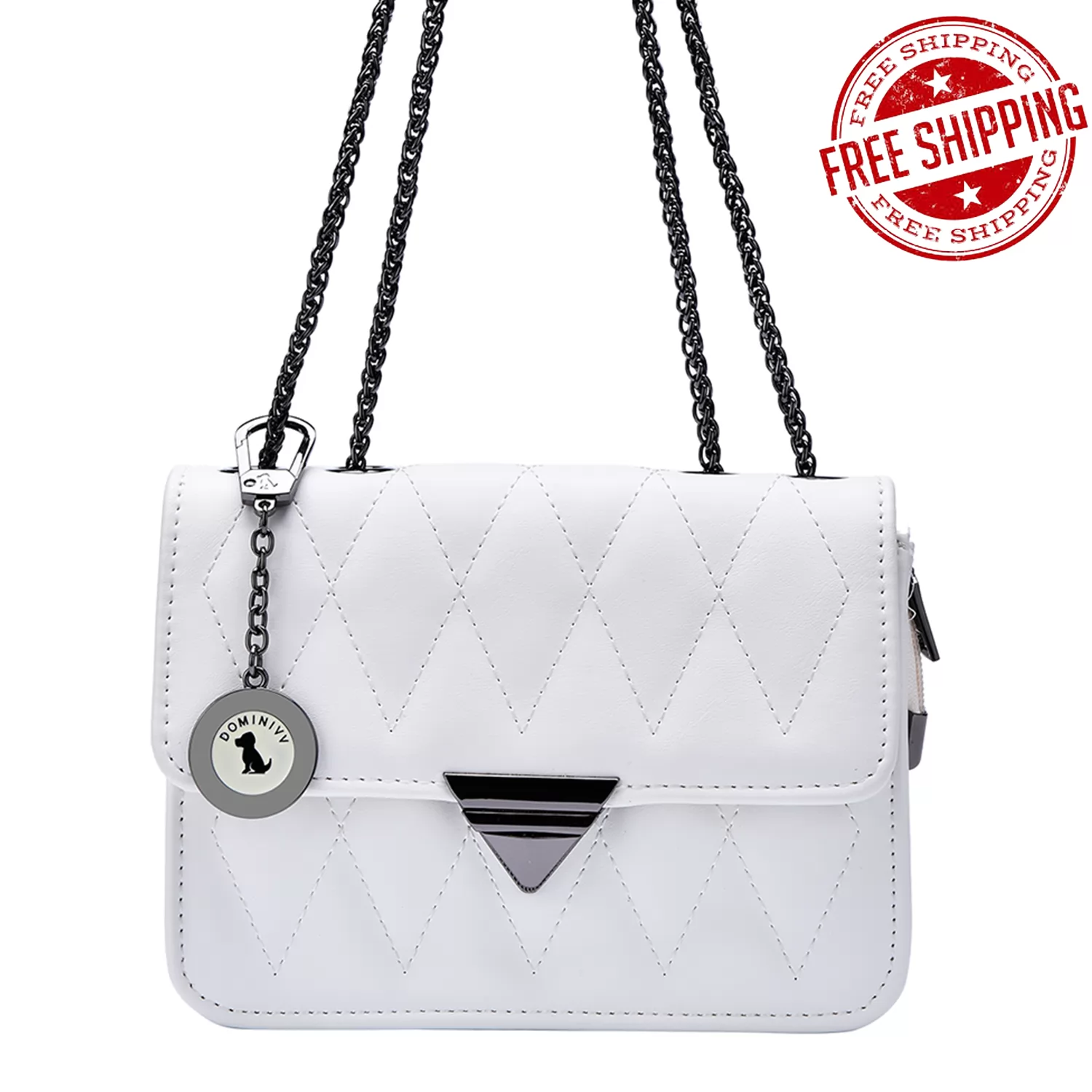 Dominivv Handbag-Shoulder Bag-White & Elegant