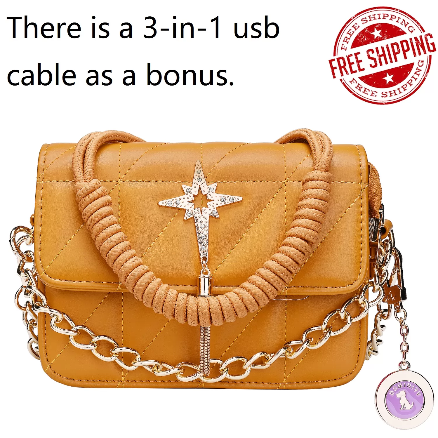 Dominivv Handbag-Shoulder Bag/Crossbody Bags-Knitting Weave Rope Strap