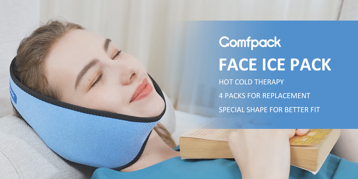 Comfpack Face Ice Pack for Jaw Hot & Cold Therapy Gel Packs for Wisdom