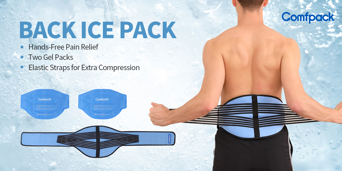  Comfytemp Ice Pack for Back Pain Relief, 2 Packs, Reusable Gel Lower  Back Ice Pack Wrap for Sciatica Injuries with Hot Cold Compress, Back Relief  for Lower Lumbar, Waist, Sciatic Nerve
