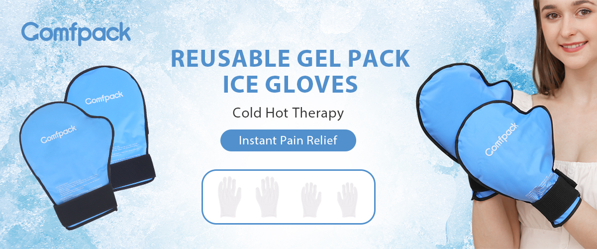 Comfpack Hand Ice Pack Ice Gloves Cold Hand Therapy for Hands, Finger,  Wrist, Full Coverage for Carpal Tunnel, Hand Injuries, Hand Pain Relief,  Chemo