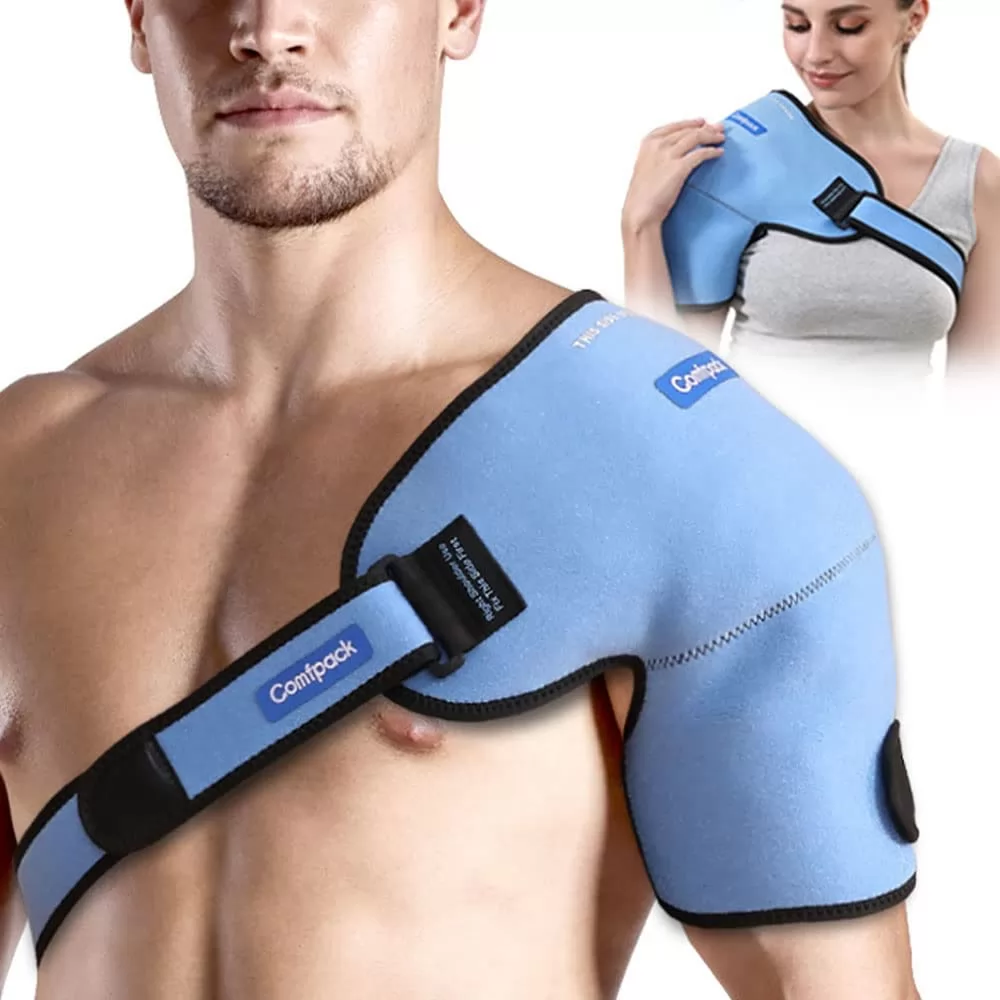  RENEO Compression Shoulder Brace with Gel Pack, Shoulder Ice  Pack Wrap Hot & Cold Therapy for Shoulder Pain Relief Compression Brace for  Frozen Shoulder, Rotator Cuff Injuries, Recovery After Surgery 