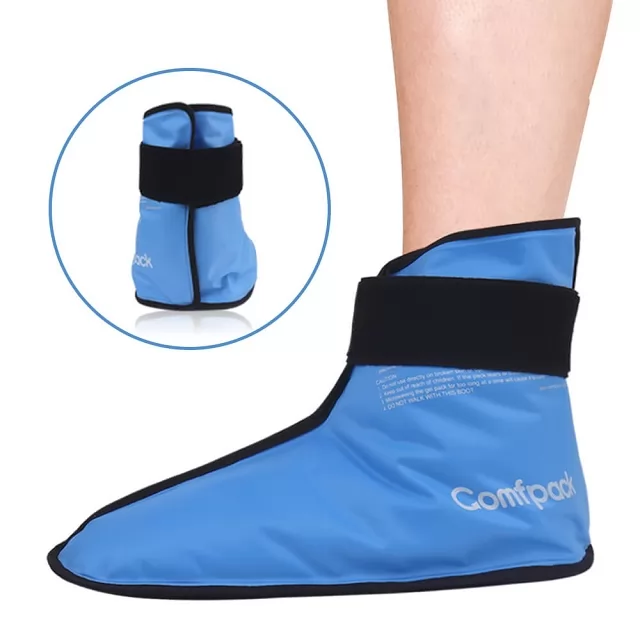 Comfpack Foot Ice Pack Cold Hot Therapy Shoe Full Coverage Gel Wrap for Foot Toe Ankle-1 Pack