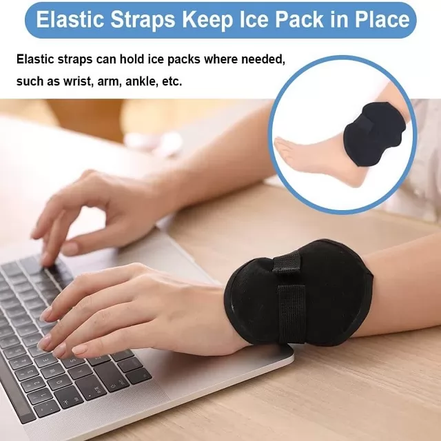 Small Ice Packs for Injuries, Reusable Pack Hot Cold Pack Round Gel Pack  with Cloth Backing & Sleeve for Pain Relief, Wisdom Teeth, Breastfeeding,  Tired Eyes, Face, Headaches. 