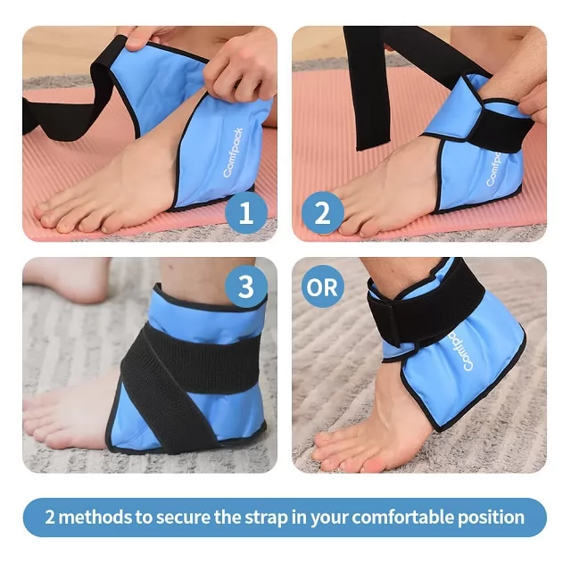 Ankle Sprain Bundle - Brace, Ice Wrap, Elevation Pillow