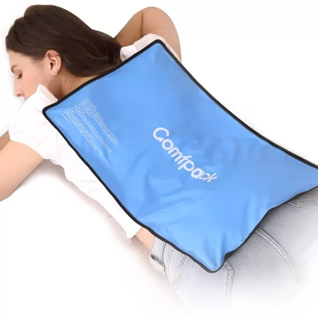 Comfpack Extra Large Ice Pack with 3 Straps Hot Cold Therapy for Full Back, Shoulder, Knee, Sports Injuries-Extra Large