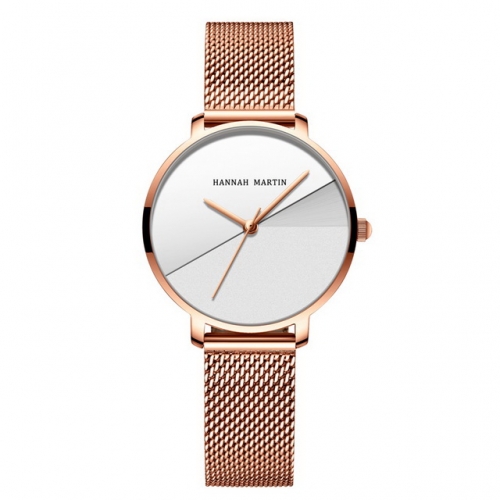 HANNAH MARTIN Korean casual fashion trend waterproof gradual change stainless steel ladies watch