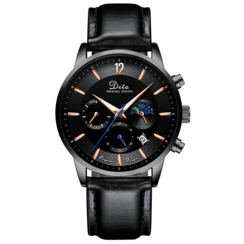 DITA Moon Phase Display Luminous Waterproof Business Quartz Men's Watch