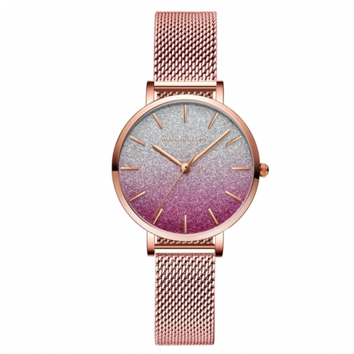 HANNAH MARTIN Wholesale gradient color student watches for ladies temperament