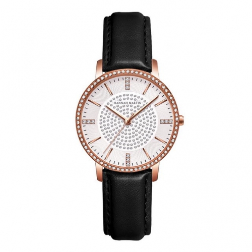 HANNAH MARTIN Japanese movement Mani star diamond steel mesh with waterproof ladies quartz watch