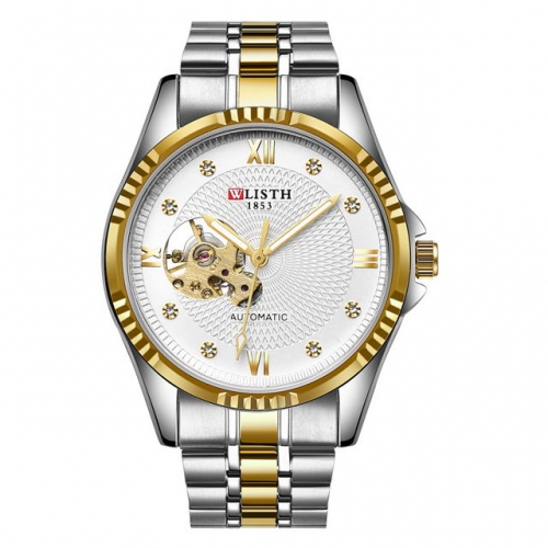 WLISTH Fashion Personality Gold Waterproof Luminous Automatic Men's Watch