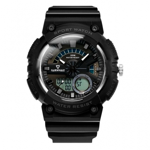 FAIRWHALE Personality metal dial Multifunction Waterproof Sport Electronic Men's Watch