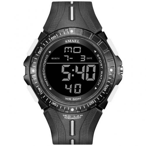 SMAEL Fashion Sports Leisure alarm clock Luminous waterproof electronic watch for men