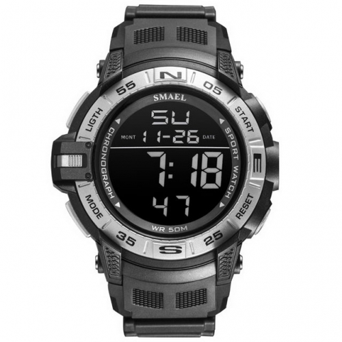 SMAEL Sports leisure alarm clock week month show men's digital watch