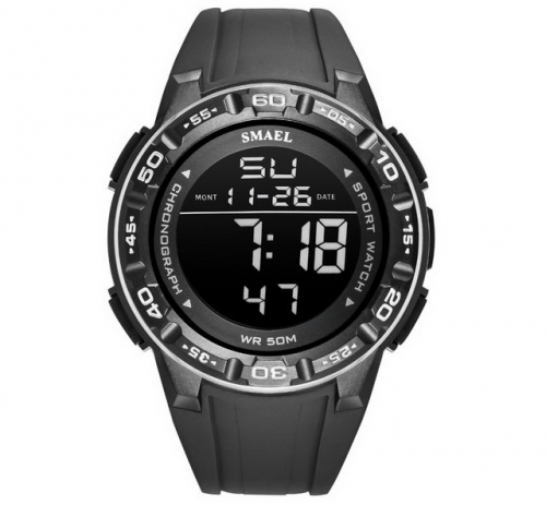 SMAEL Leisure alarm clock Luminous waterproof multifunctional men's electronic watch