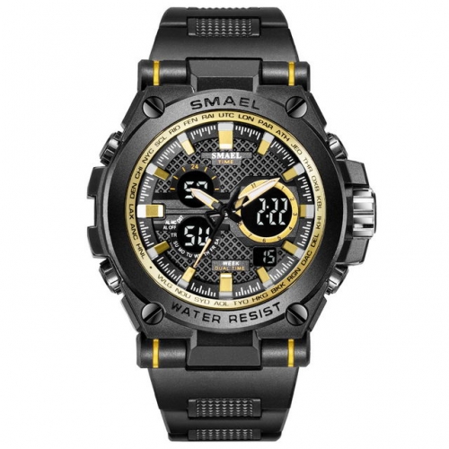 SMAEL Sport waterproof double display men's watch multifunctional alloy electronic watch