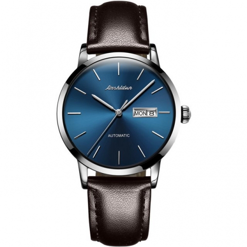 JSDUN simplicity thin dial leather strip business automatic men's watch
