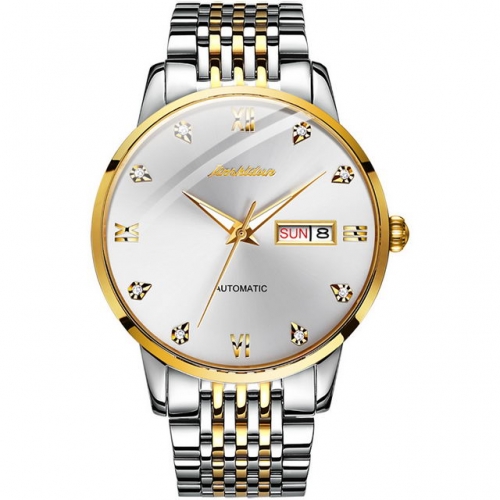 JSDUN diamond scale simplicity thin dial luminous waterproof business automatic men's watch
