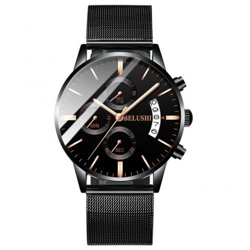 BELUSHI New multifunctional luminous men's watch six-hand fashion quartz watch