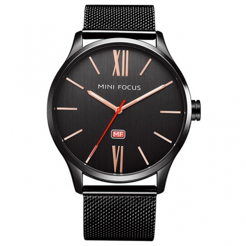 MINIFOCUS Ultra thin business man watch Japanese movement luminous waterproof quartz milanese band