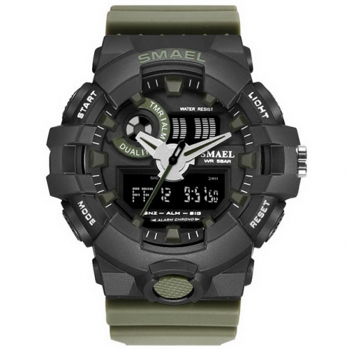 SMAEL young color matching unisex multi-function outdoor sport waterproof electronic men's watch