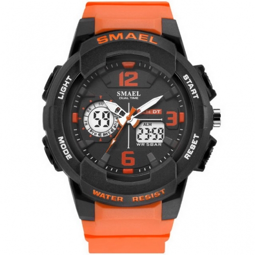 SMAEL multi-function digital and pointer display unisex outdoor sport waterproof quartz electronic men's watch